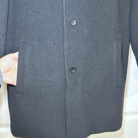 Banana Republic Black Wool Cashmere Button Front Car Coat - Medium - Picture 5 of 15